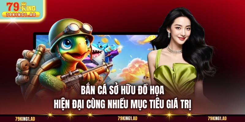 Bắn cá sở hữu đồ họa hiện đại cùng nhiều mục tiêu giá trị 